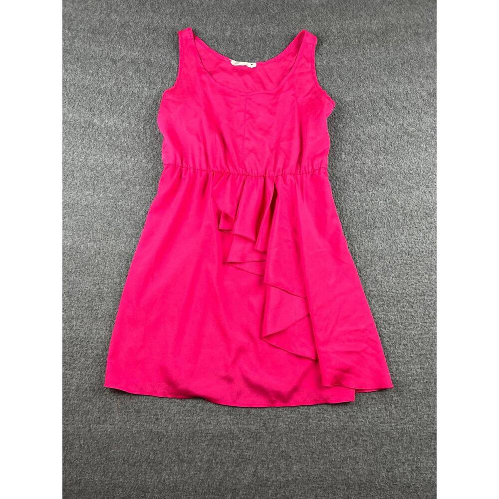 BuddyLove Pink Sleeveless Dress with Ruffle Detail Size Small